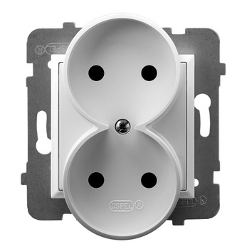 Ospel aria gp-2ur/m/00 Gniazdo podwójne moduł bez ramki