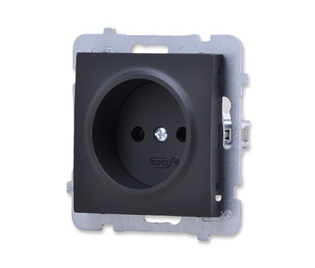 OSPEL AS GP-1G/M/33 Gniazdo pojedyncze czarny metalik