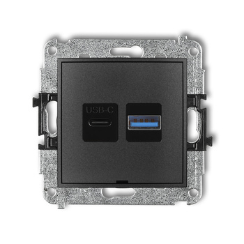 KARLIK ICON 11ICUSBBO-8  Ładowarka USB podwójna  USB C + USB A