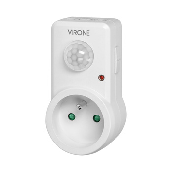 Gniazdkowy czujnik ruchu 120°  IP20, 280W