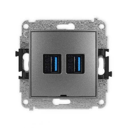 KARLIK MINI 11MGUSBBO-6  Gniazdo podwójne 2xUSB A-A 3.0