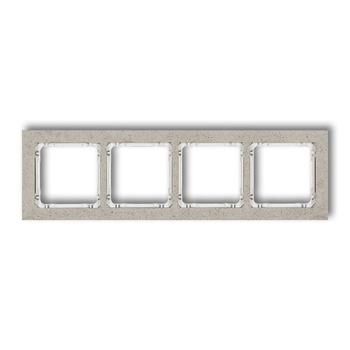 KARLIK DECO 27-0-DRB-4 Ramka uniwersalna poczwórna - beton (ramka: jasnoszara; spód: biały)