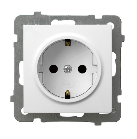 Ospel as ANTYBAKTERYJNY GP-1GAS/m/00 Gniazdo pojedyncze z uziemieniem schuko produkt zawiera nanocząsteczki srebra