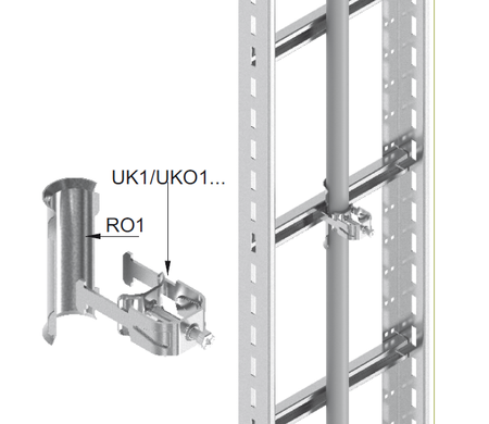 BAKS UK1/UKO1/22-28 Uchwyt kablowy do drabinek 402400