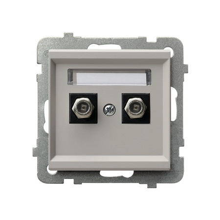 OSPEL SONATA GPA-2RF/m/82 Gniazdo antenowe typu F podwójne kaszmir