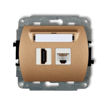 KARLIK TREND 8GHK  Gniazdo pojedyńcze  HDMI 2.0 + gniazda komp. poj. 1xRJ45