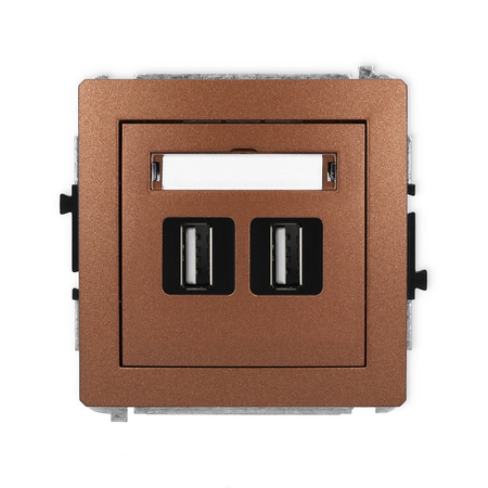 KARLIK DECO 9DGUSB-2 Gniazdo podwójne 2xUSB A-A 2.0