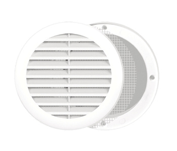 SRO 100 kratka wentylacyjna okrągła bez kołnierza biała fi 100 003-025