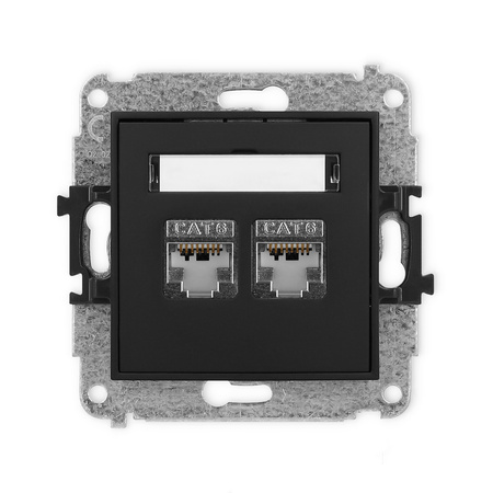 KARLIK ICON 12IGK-6 Gniazdo komputerowe podwójne 2xRJ45