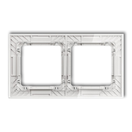 KARLIK DECO 52-0-DRS-2 Ramka uniwersalna podwójna transparentna DECO Art - efekt szkła (ramka: transparentna; spód: biały)