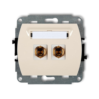 KARLIK TREND 1GG-4  Gniazdo głośnikowe pojedyńcze (typu banan - czerwony i czarny