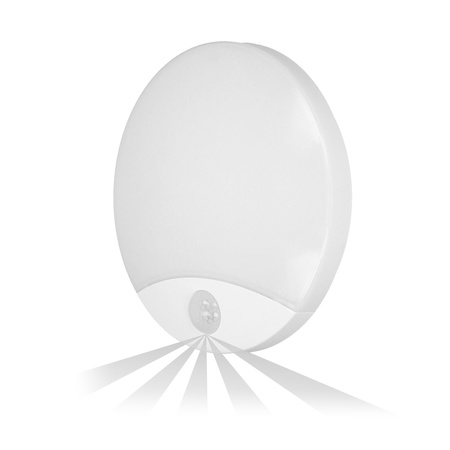 VIRAZON LED 15W, plafon z czujnikiem ruchu, 1050lm, IP44, 4000K, poliwęglan mleczny, biały