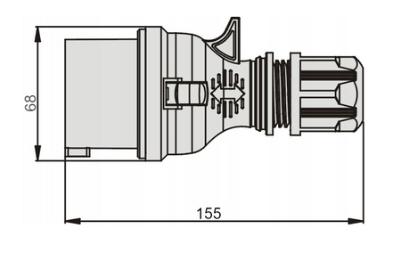 ELEKTROMET WPP16/4 WTYCZKA SIŁOWA PRZENOŚNA 16A IP44 400V 3P+Z