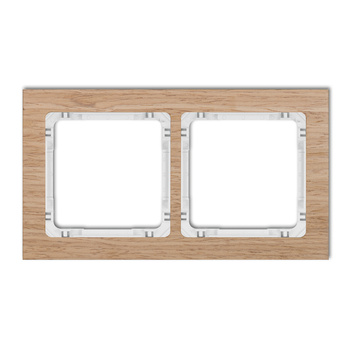 KARLIK DECO DRD-2I Ramka uniwersalna podwójna - efekt drewna (ramka dąb; spód biały)