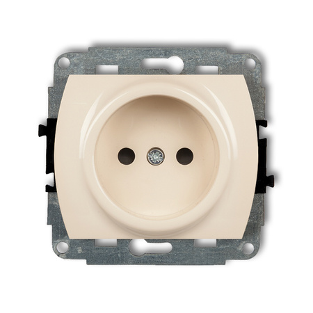 KARLIK TREND 1GP-1p  Gniazdo pojedyńcze  bez uziemienia 2P (przesłony torów prądowych)