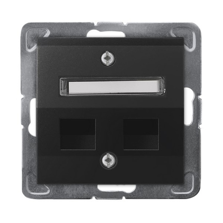 OSPEL IMPRESJA GPK-2YS/p/33 Obudowa gniazda podwójnego Keystone skośna