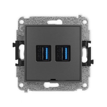 KARLIK MINI 28MGUSBBO-6  Gniazdo podwójne 2xUSB A-A 3.0
