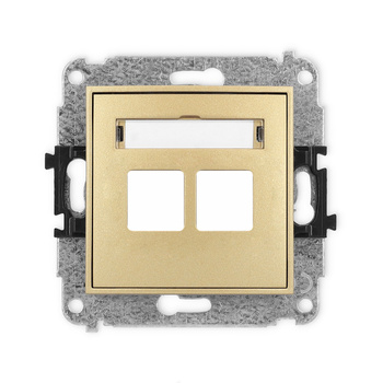 KARLIK MINI 29MGM-2P  Gniazdo multimedialne podwójnego bez modułu (standard Keystone)