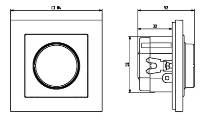 OSPEL SONATA ŁP-8R/m/33 Ściemniacz przyciskowo-obrotowy, żarowe