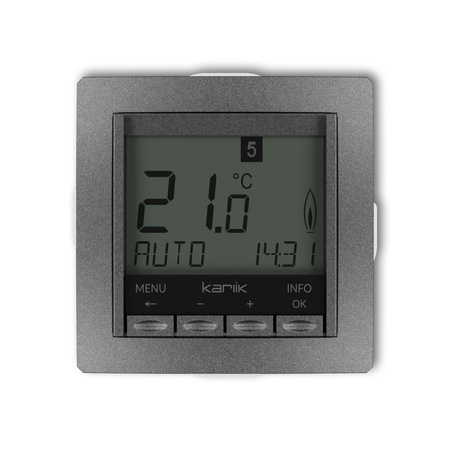KARLIK DECO 11DRT-3.1 Mechanizm uniwersalnego elektronicznego tygodniowego regulatora temperatury (podświetlenie białe)