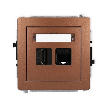 KARLIK DECO 9DGHK  Gniazdo pojedyńcze  HDMI 2.0 + gniazda komp. poj. 1xRJ45