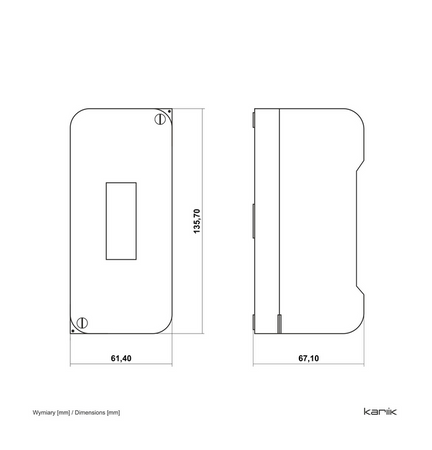 KARLIK Obudowa bezpiecznikowa 3 modułowa OB-3 bez klapki IP30
