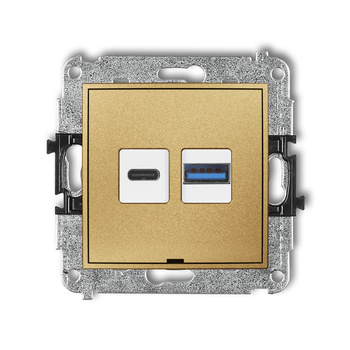 KARLIK ICON 29ICUSBBO-8  Ładowarka USB podwójna  USB C + USB A