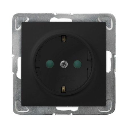 Ospel impresja GP-1YSP/m/33 Gniazdo pojedyncze z uziemieniem schuko z przesłonami torów prądowych