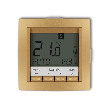 KARLIK DECO 29DRT-3.1 Mechanizm uniwersalnego elektronicznego tygodniowego regulatora temperatury (podświetlenie białe)