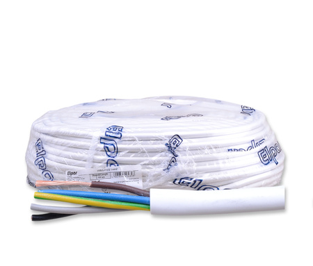 ELPAR Przewód kabel H05VV-F OWYżo 300/500V 5x1 mm2 biały 5901854404608