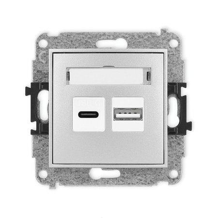 KARLIK MINI 7MCUSB-8  Ładowarka USB podwójna  USB C + USB A