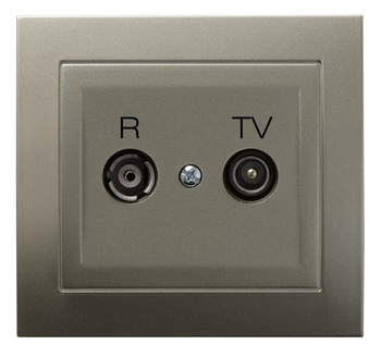 OSPEL KIER GPA-WK/45 Gniazdo RTV końcowe satyna