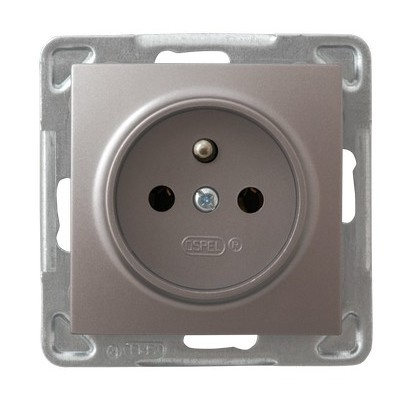 Ospel impresja GP-1YZ/m/23 Gniazdo pojedyncze z uziemieniem tytan