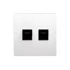 Kontakt-Simon Basic BMF5T.02/11 Gniazdo RJ45 kat.5e + RJ11 Biały