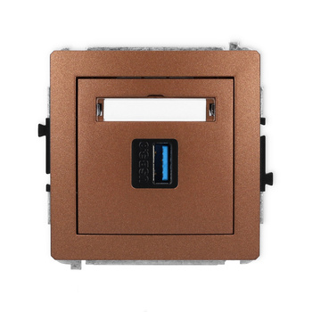 KARLIK DECO 9DGUSB-5  Gniazdo pojedyńcze  USB A-A 3.0