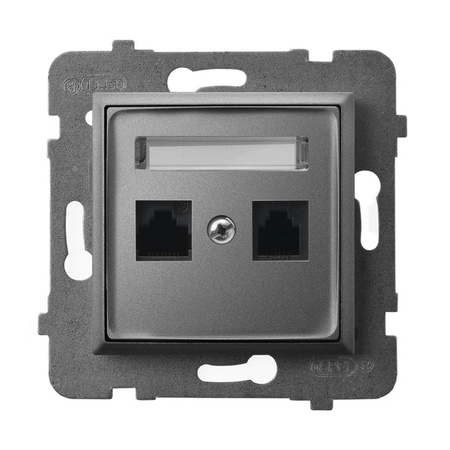 Ospel aria GPK-2U/K/m/70 Gniazdo komputerowe podwójne, kat. 5e MMC