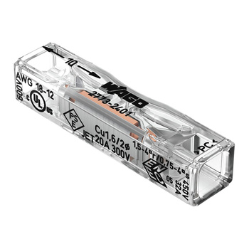 Złączka Wago 1-torowa przelotowa, do przewodów sztywnych, 2773-2401, od 0,2-4mm², 10 szt