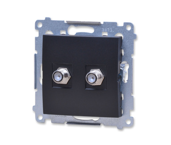 Kontakt simon 54 dasf2.01/49 gniazdo antenowe typu f podwójne