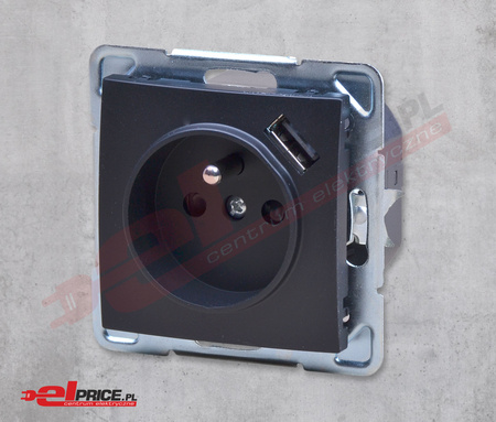 Ospel impresja gp-1yzpusb/m/33 gniazdo pojedyncze z przesłoną