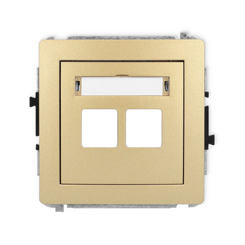 KARLIK DECO 29DGM-2P  Gniazdo multimedialne podwójnego bez modułu (standard Keystone)