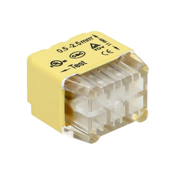 Złączka instalacyjna wciskana 6-przewodowa; dwurzędowa; na drut 0,75-2,5mm²; IEC 300V/24A; 10 szt.