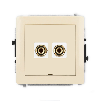 KARLIK DECO 1DGGBO-3  Gniazdo głośnikowe pojedyńcze