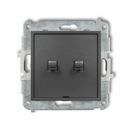 KARLIK MINI 11MWPUS-33.1 Łącznik podwójny schodowego w stylu amerykańskim (jeden klawisz bez piktogramów)