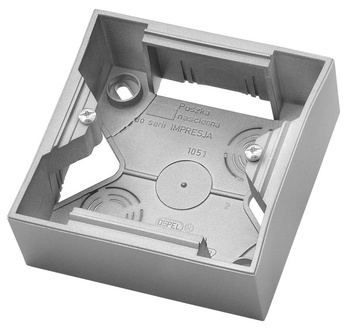 Ospel impresja PNP-1Y/18 Puszka instalacyjna pojedyncza srebro