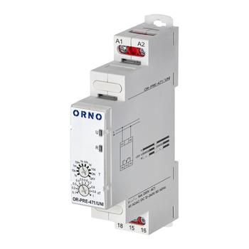 Przekaźnik czasowy Economic, opóźnione załaczenie, uniwersalne zasilanie