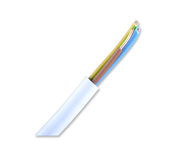 NKT Przewód Kabel instalacyjny 3x1,5 YDYżo 450/750 biały 1m 172171005C0100