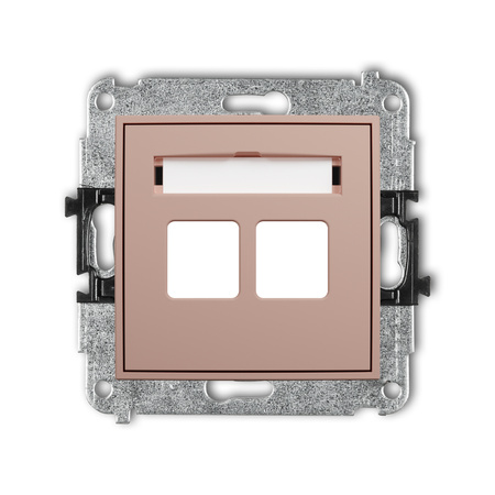 KARLIK MINI 62MGM-2P Mechanizm gniazda multimedialnego podwójnego bez modułu (standard Keystone)