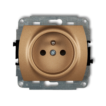 KARLIK TREND 8GP-1zp  Gniazdo pojedyńcze  z uziemieniem 2P+Z (przesłony torów prądowych)