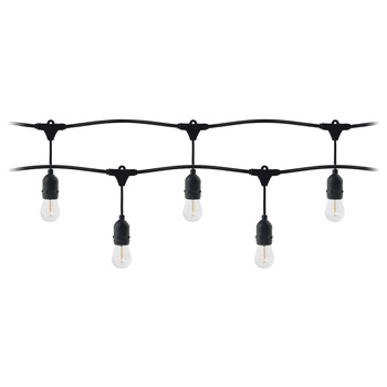 Zestaw girlanda oświetleniowa -1 sznur 5m (5 opraw) + 5 żarówek LED 1W E27, 3000K - ciepła + 1 żarówka gratis!