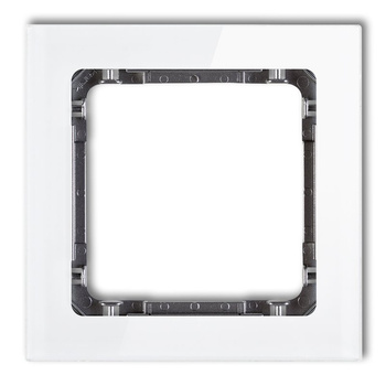 KARLIK DECO 0-11-DRS-1 Ramka uniwersalna pojedyncza- efekt szkła (ramka: biała; spód: grafitowy)